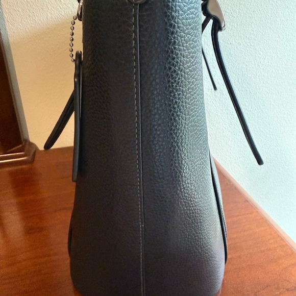 Coach Black Pebbled Leather Handbag - Picture 8 of 11